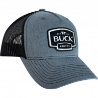 Бейсболка Buck Gray Logo Patch Cap, серо-черная купить в Магнитогорске