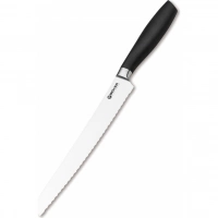 Кухонный хлебный нож Bker Core Professional Bread Knife, 220 мм, сталь X50CrMoV15, рукоять пластик купить в Магнитогорске