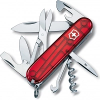 Нож перочинный Victorinox Climber, сталь X55CrMo14, рукоять Cellidor®, полупрозрачный красный купить в Магнитогорске