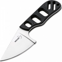 Нож с фиксированным клинком шейный Chad Los Banos Design SFB Neck, Boker Plus 02BO321, сталь 440C Satin, рукоять стеклотекстолит G10 купить в Магнитогорске