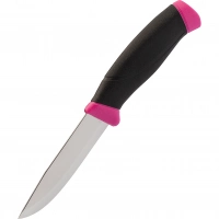 Нож с фиксированным лезвием Morakniv Companion Magenta, сталь Sandvik 12C27, рукоять резина/пластик, пурпурный купить в Магнитогорске