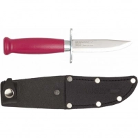 Нож с фиксированным лезвием Morakniv Scout 39 Safe Cerise, сталь Sandvik 12С27, рукоять береза, розовый купить в Магнитогорске