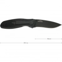 Нож складной Kershaw 1670BLK Blur Black, сталь Sandvik 14C28N, рукоять анодированный алюминий купить в Магнитогорске