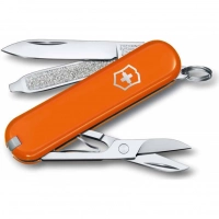 Нож Victorinox Classic SD Colors, Mango Tango (0.6223.83G) оранжевый, 7 функций 58мм купить в Магнитогорске