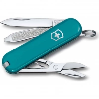 Нож Victorinox Classic SD Colors, Mountain Lake (0.6223.23G) бирюзовый, 7 функций 58мм купить в Магнитогорске