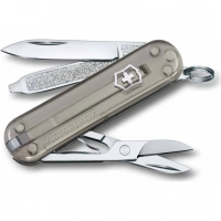 Нож Victorinox Classic SD Colors, Mystical Morning (0.6223.T31G) серый полупрозрачный, 7 функций 58мм купить в Магнитогорске