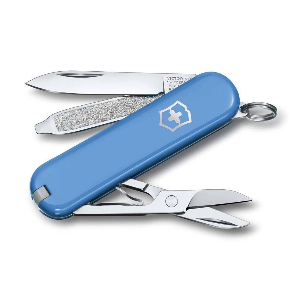 Нож Victorinox Classic SD Colors, Summer Rain (0.6223.28G) голубой, 7 функций 58мм