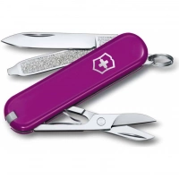 Нож Victorinox Classic SD Colors, Tasty Grape (0.6223.52G) пурпурный, 7 функций 58мм купить в Магнитогорске