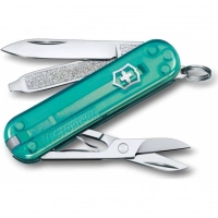 Нож Victorinox Classic SD Colors, Tropical Surf (0.6223.T24G) бирюзовый полупрозрачный, 7 функций 58мм купить в Магнитогорске