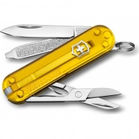 Нож Victorinox Classic SD Colors, Tuscan Sun (0.6223.T81G) жёлтый полупрозрачный, 7 функций 58мм купить в Магнитогорске