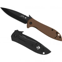 Складной нож Kershaw Emerson CQC-4K K6054BRNBLK, сталь 8Cr14MoV, рукоять сталь/G-10 купить в Магнитогорске