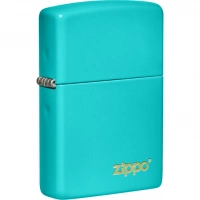 Зажигалка Classic Flat Turquoise ZIPPO Logo купить в Магнитогорске