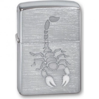 Зажигалка ZIPPO Scorpion Brushed Chrome, латунь с никеле-хром.покрыт., серебр., матов., 36х56х12 мм купить в Магнитогорске