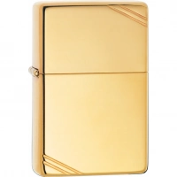 Зажигалка ZIPPO Vintage™ с покрытием High Polish Brass купить в Магнитогорске